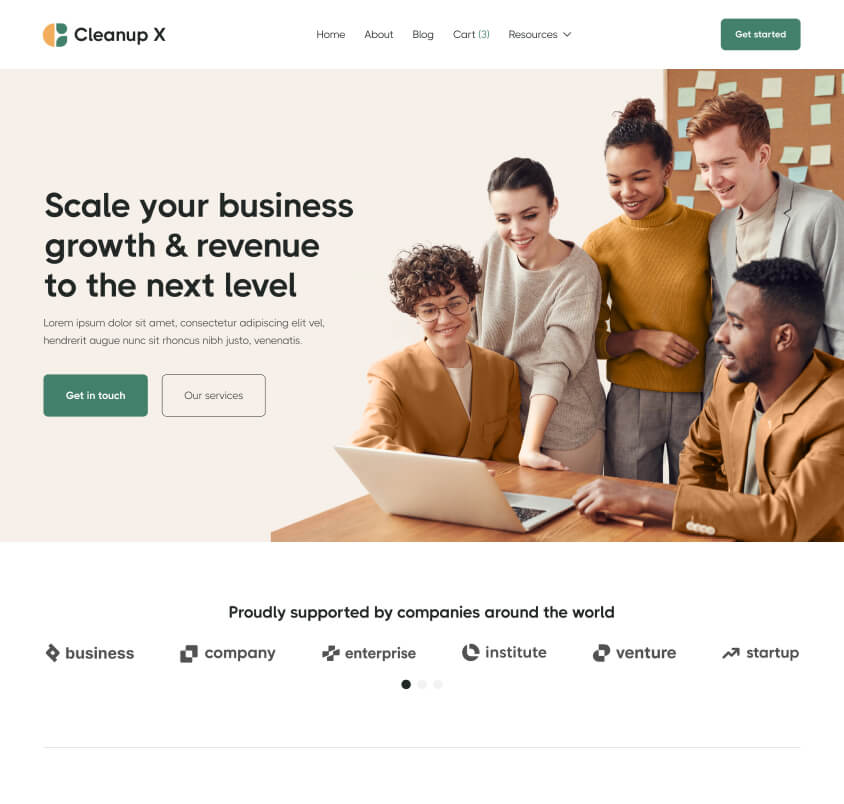 Home Page - CleanUp X Webflow Template