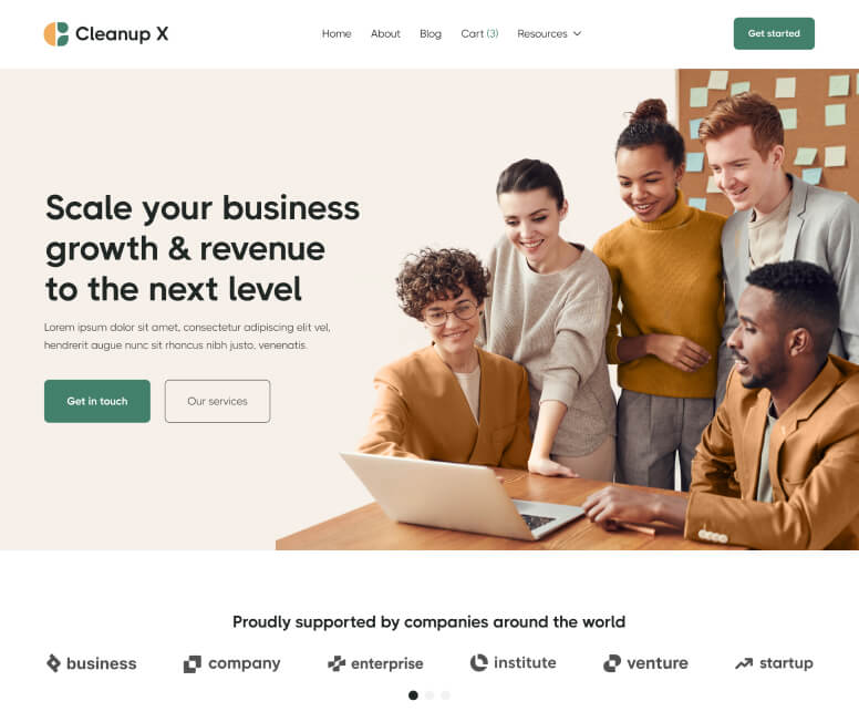 Home Page - CleanUp X Webflow Template